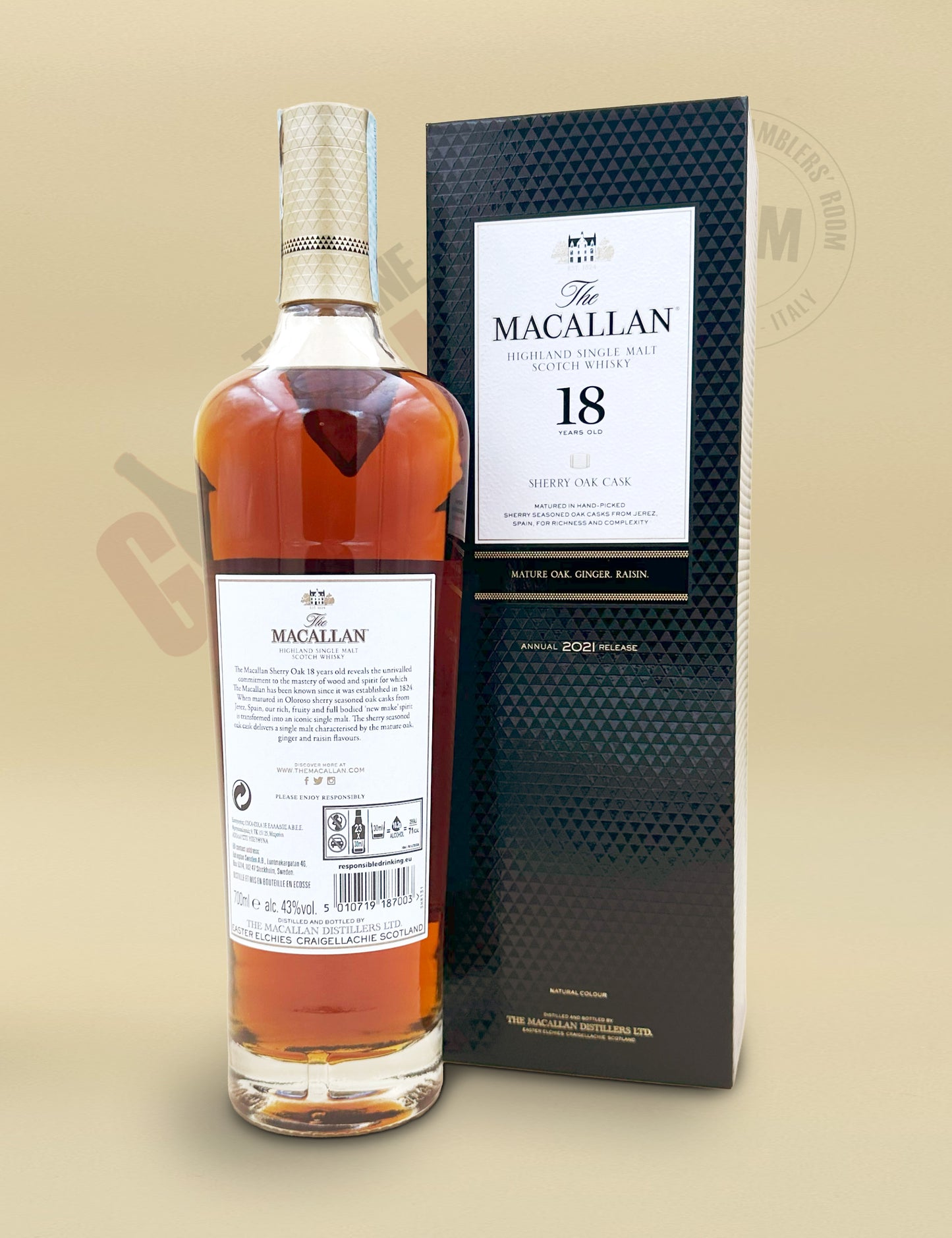 The Macallan 18 Years Old SHERRY OAK CASK Highland Single Malt Scotch Whisky Release 2021