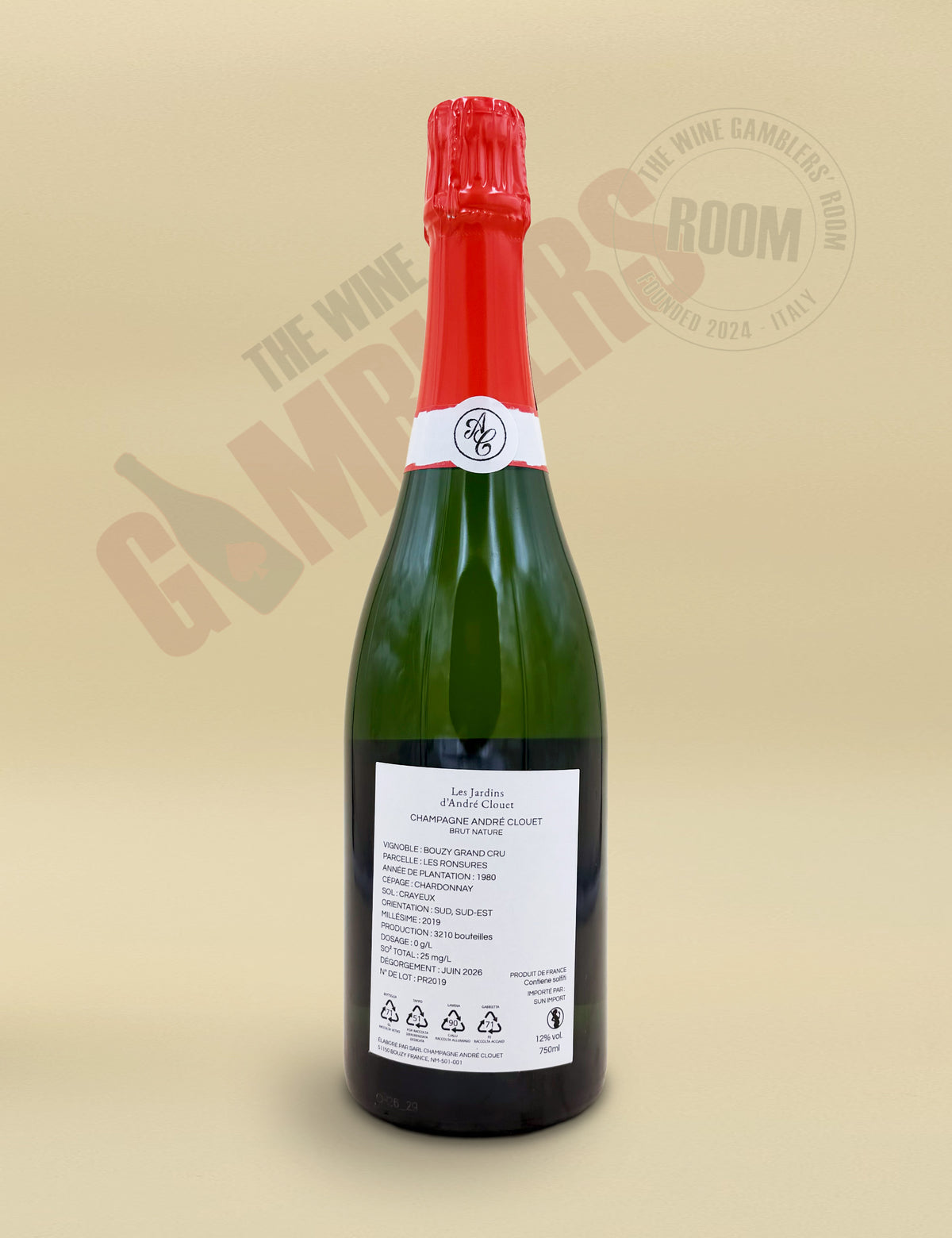 Champagne André Clouet - Les Ronsures Blanc de Blancs Bouzy Grand Cru Millesime Parcellaire 2019