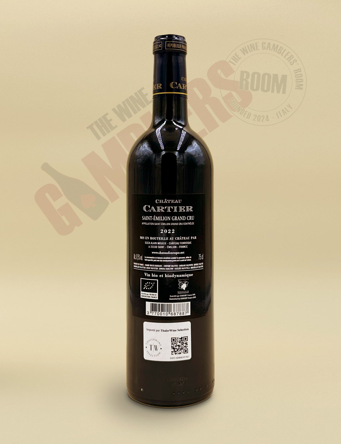 Chateau Fonroque - Saint-Émilion AOC Chateau Cartier Grand Cru