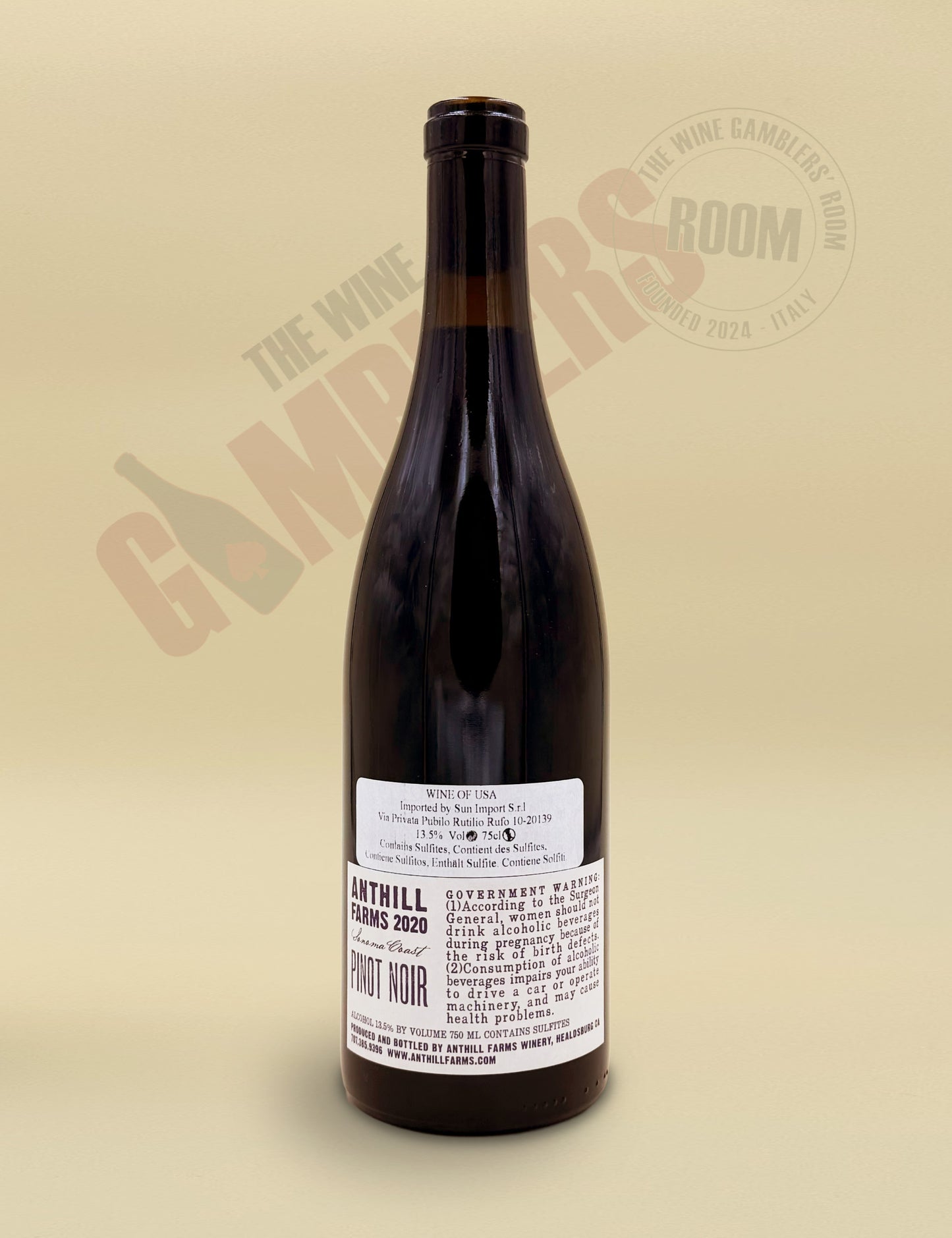 Anthill Farms Winery - Peters Vineyard Pinot Noir Sonoma Coast 2020