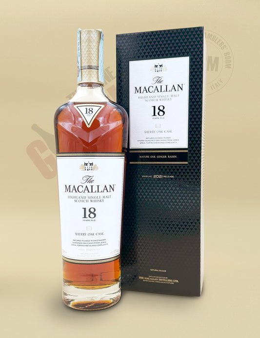 The Macallan 18 Years Old SHERRY OAK CASK Highland Single Malt Scotch Whisky Release 2021