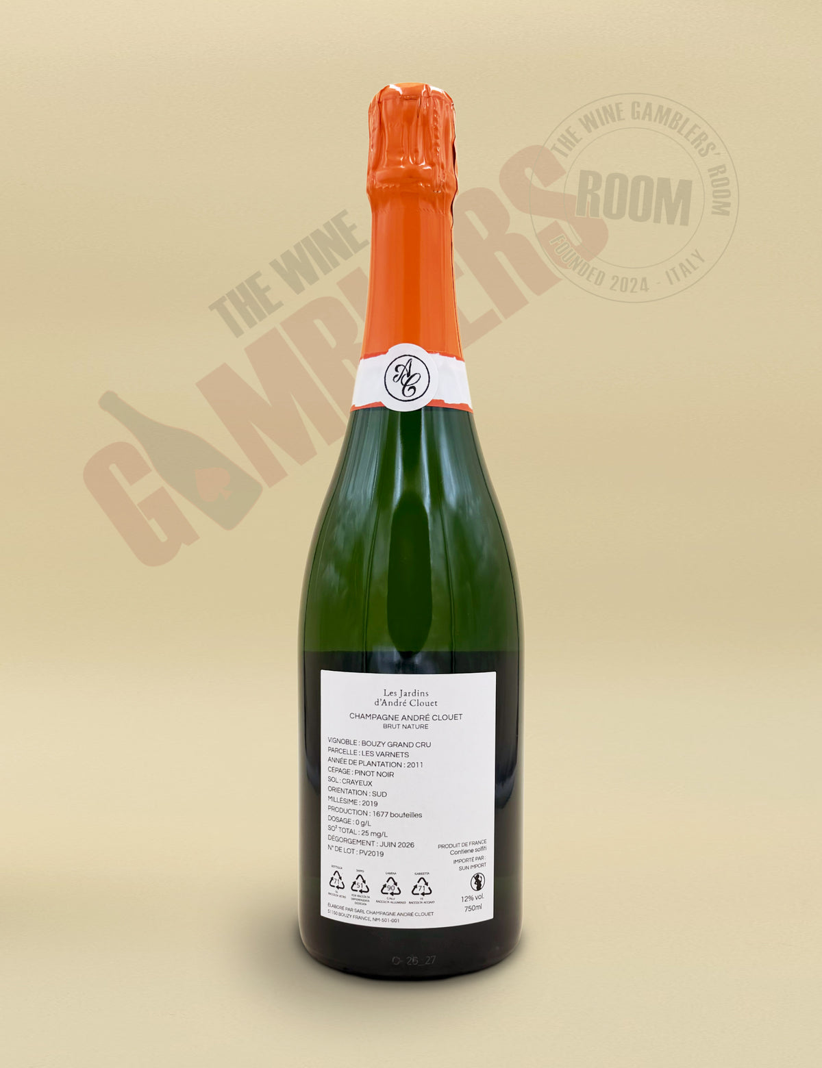 Champagne André Clouet - Les Varnets Blanc de Noirs Bouzy Grand Cru Millesime Parcellaire 2019