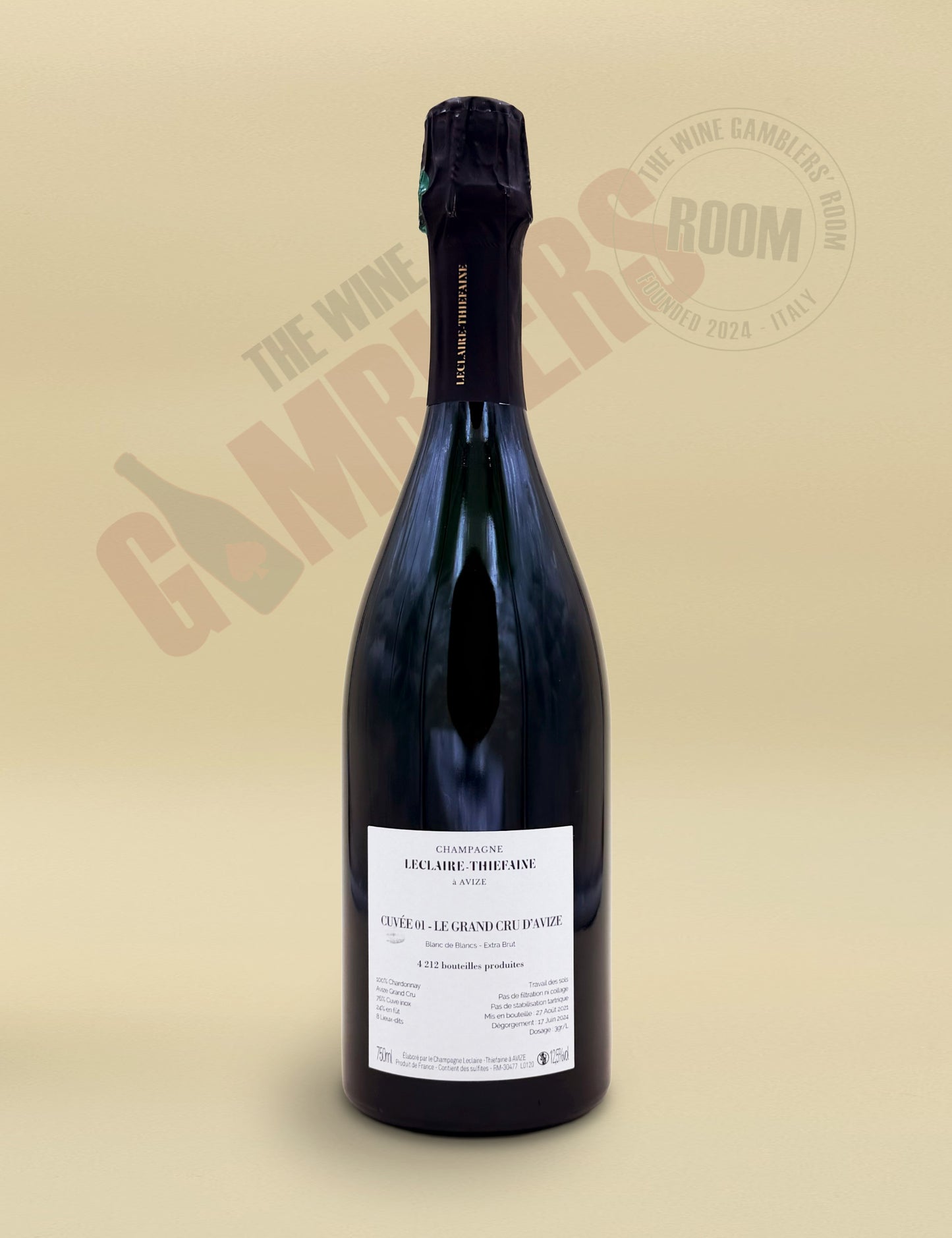 Champagne Leclaire-Thiefaine - Cuvée 01 Le Grand Cru d'Avize Extra Brut 2020